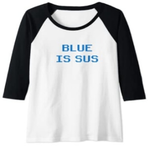 Camiseta manga larga mujer blue is sus horizontal Among Us