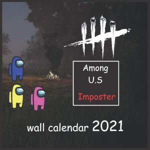 Calendario 2021 personajes en el campo Among Us