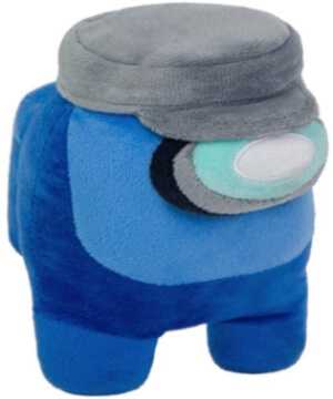 Peluche personaje azul con gorra Among Us